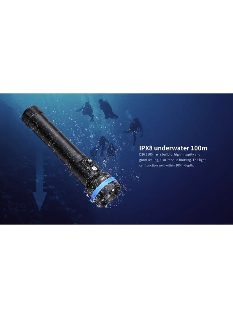 XTAR D26 2500 lumen Dive Light - Image 4